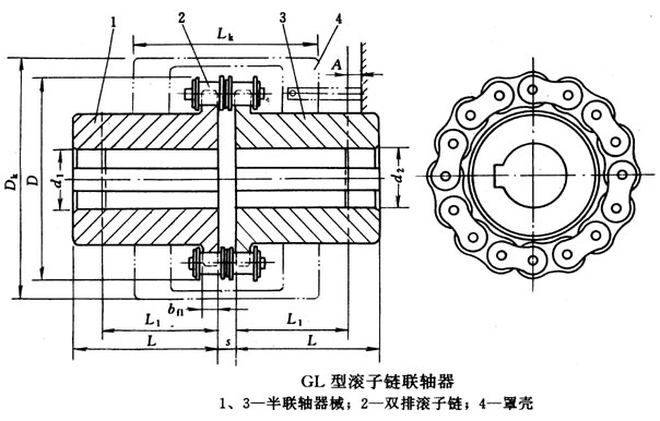 GL型滾子鏈聯(lián)軸器